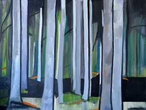 Paysage de sous-bois peinture