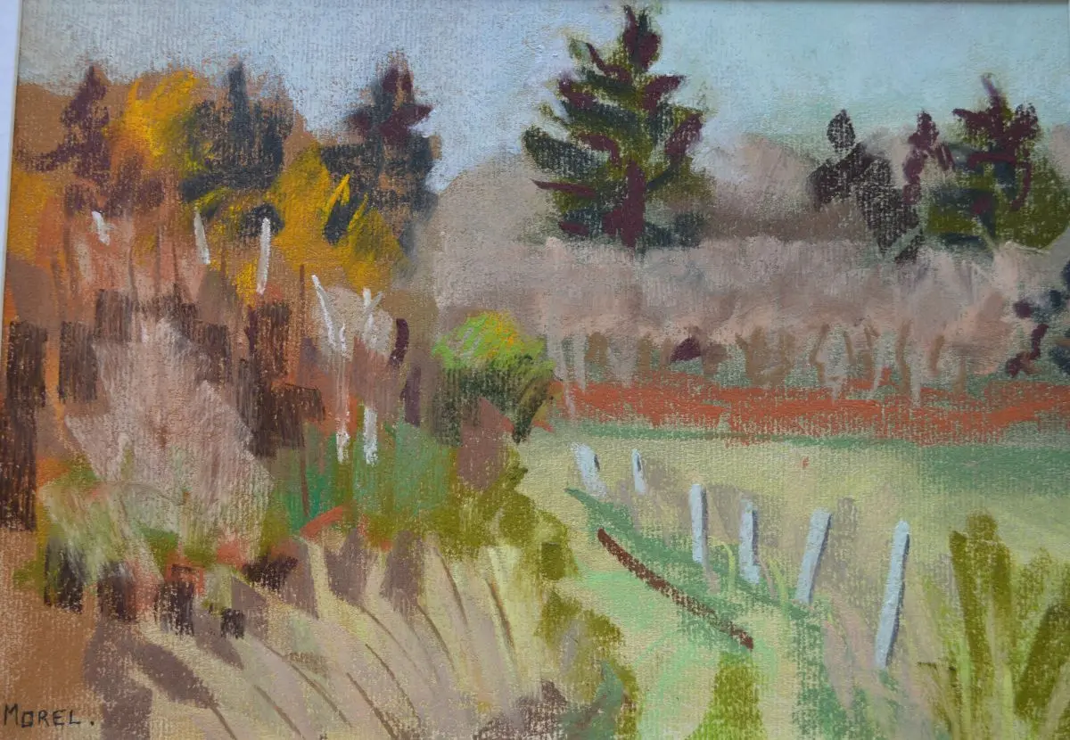 La cloture peinture à l'huile sur toile, 40x40 cm, 2024