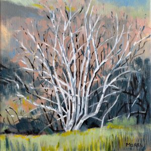 Tableau bouleaux par Philippe Morel